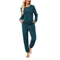 thumbnail image 1 of Ekouaer Womens Pajamas Sets Long Sleeve Soft Sleepwear 2 Piece Velvet Pjs Lounge Sets with Pockets, 1 of 7