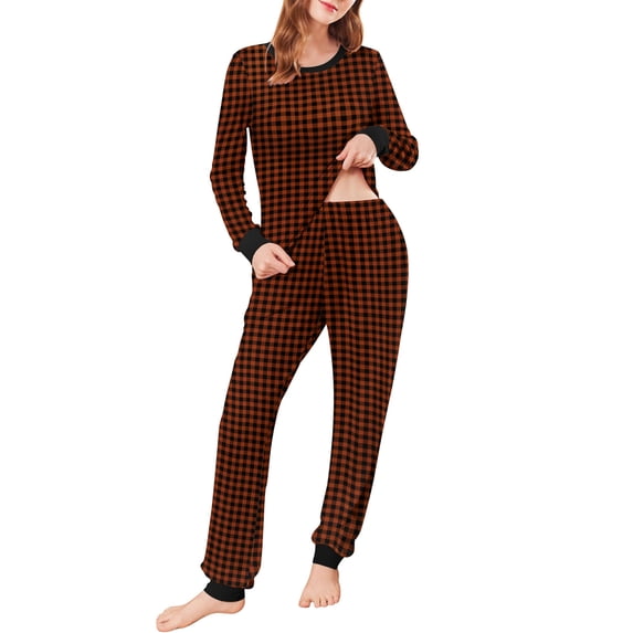 Ekouaer Womens Pajamas Sets Long Sleeve Tops with Jogger Pants Soft Pjs Lounge Set Outfits with Pockets