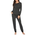 thumbnail image 1 of Ekouaer Womens Pajamas Sets Long Sleeve Tops with Jogger Pants Soft Pjs Lounge Set Outfits with Pockets, 1 of 6