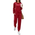 thumbnail image 1 of Ekouaer Womens Pajamas Sets Velvet Long Sleeve Jogger Pjs Soft Sleepwear 2 Piece Lounge Sets Casual Tracksuits, 1 of 7