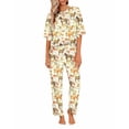 thumbnail image 1 of Ekouaer Womens Satin Silky Pajama Set Short Sleeve Shirt with Long Pajama Pant Set Soft PJ Loungewear, 1 of 6