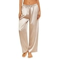thumbnail image 1 of Ekouaer Women's Silk Satin Pants Wide Leg Pajama Bottoms Lounge Pants Casual Loose Trousers Pj with Pockets, 1 of 6