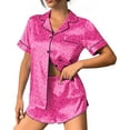 thumbnail image 1 of Ekouaer Womens Pajama Set Print Short Sleeve Sleepwear Button Down Pjs Shorts Set Loungewear, 1 of 6