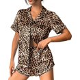 thumbnail image 1 of Ekouaer Womens Pajama Set Print Short Sleeve Sleepwear Button Down Pjs Shorts Set Loungewear, 1 of 6