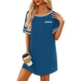 thumbnail image 1 of Ekouaer Womens Sleepwear for Sleeping Plus Size Nightgown for Women Pajama Dress Nightshirt with Pocket Short Sleeve Nightgowns, 1 of 6