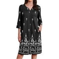 thumbnail image 1 of Ekouaer Zipper Robes for Women 3/4 Sleeves Housecoat Soft Nightgowns Sleepwear Mumu House Dresses with Pockets, 1 of 5