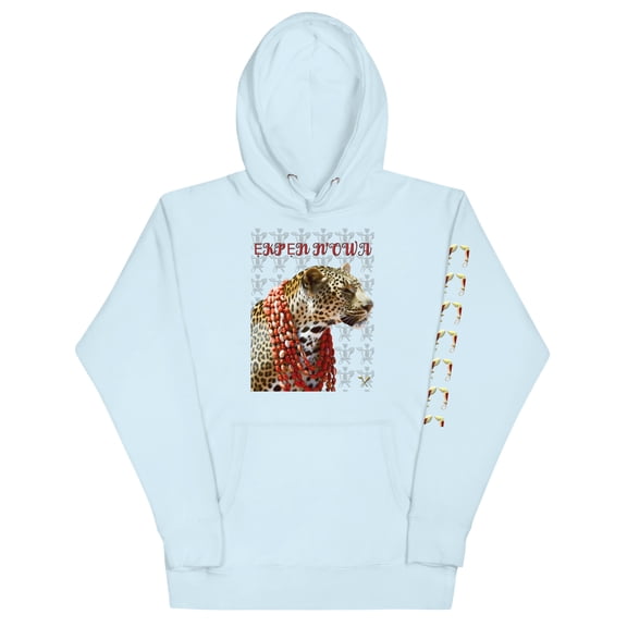 Ekpen N'Owa Unisex Hoodie - Sky Blue, XL