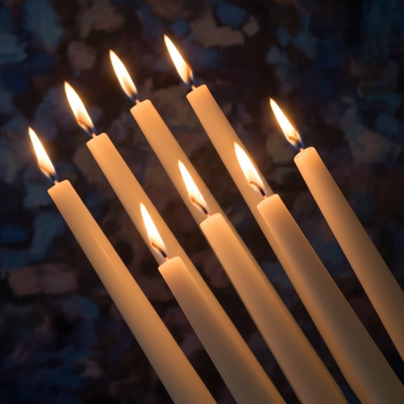 Ekuci 10" Ivory Taper Candles - 8 Pack Classic Dripless Candlesticks for Decor, Weddings, Dinners