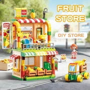 Ekuzi Building Blocks Set Big Fruit Shop House 133 Pieces Compatible with Duplo Ages 3-5