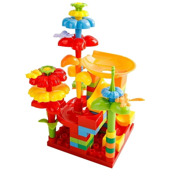 Marble Run - 94 PCS Marble Run Building Blocks Set Compatible with Duplo，Marble Run Toy Set & Educational Toy Set for Kids 3+