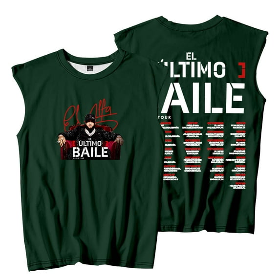 El Alfa El Ultimo Baile Tour Sleeveless T-Shirts Streetwear Tee Women Men Fashion Tank Tops