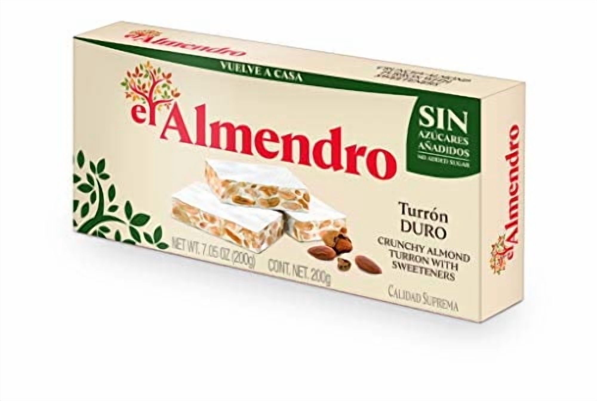 El Almendro Sugar Free Crunchy Almond Turron Bars, 7 Ounces