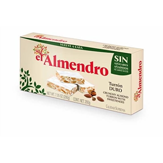 El Almendro Sugar Free Crunchy Almond Turron Bars, 7 Ounces