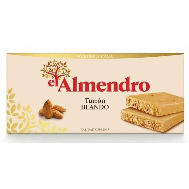 El Almendro Turron Blando Soft Spanish Turron Roasted Almonds and Honey 7.05oz.