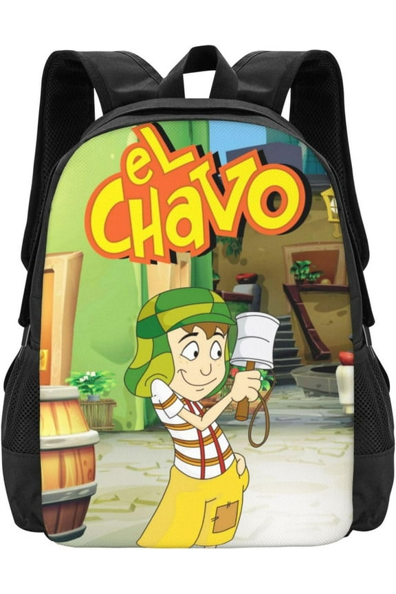 El Anime Chavo animado Anime Backpacks Canvas Backpack Cartoon Daypack Unisex Lightweight Bags for Office Travel