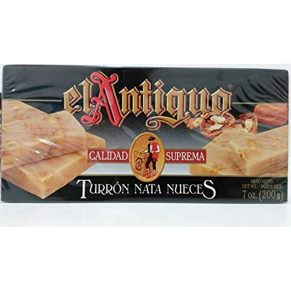 El Antiguo Calidad Suprema Turron Nata Nueces - Walnut Cream Nougat 7 oz