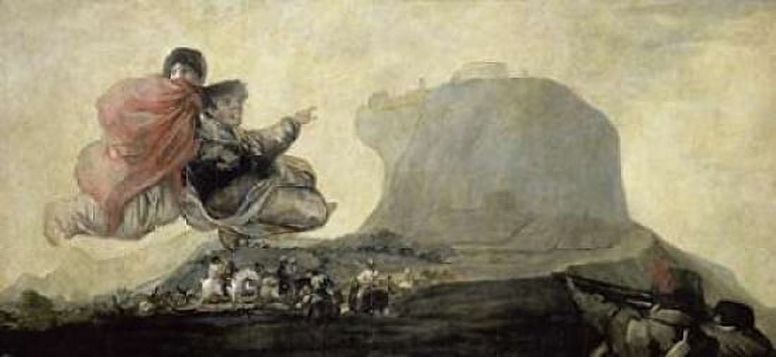El Aquelarre Canvas Art - Francisco De Goya (24 x 48)