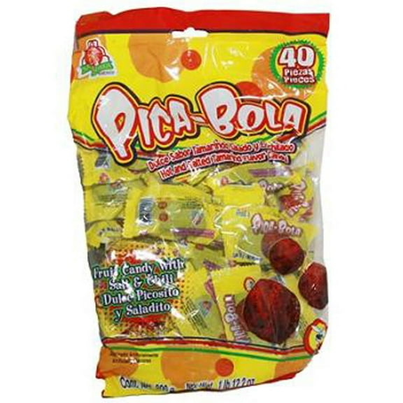 El Azteca Pica-Bola Hot & Salted Tamarind Flavor Candy, 40 pieces