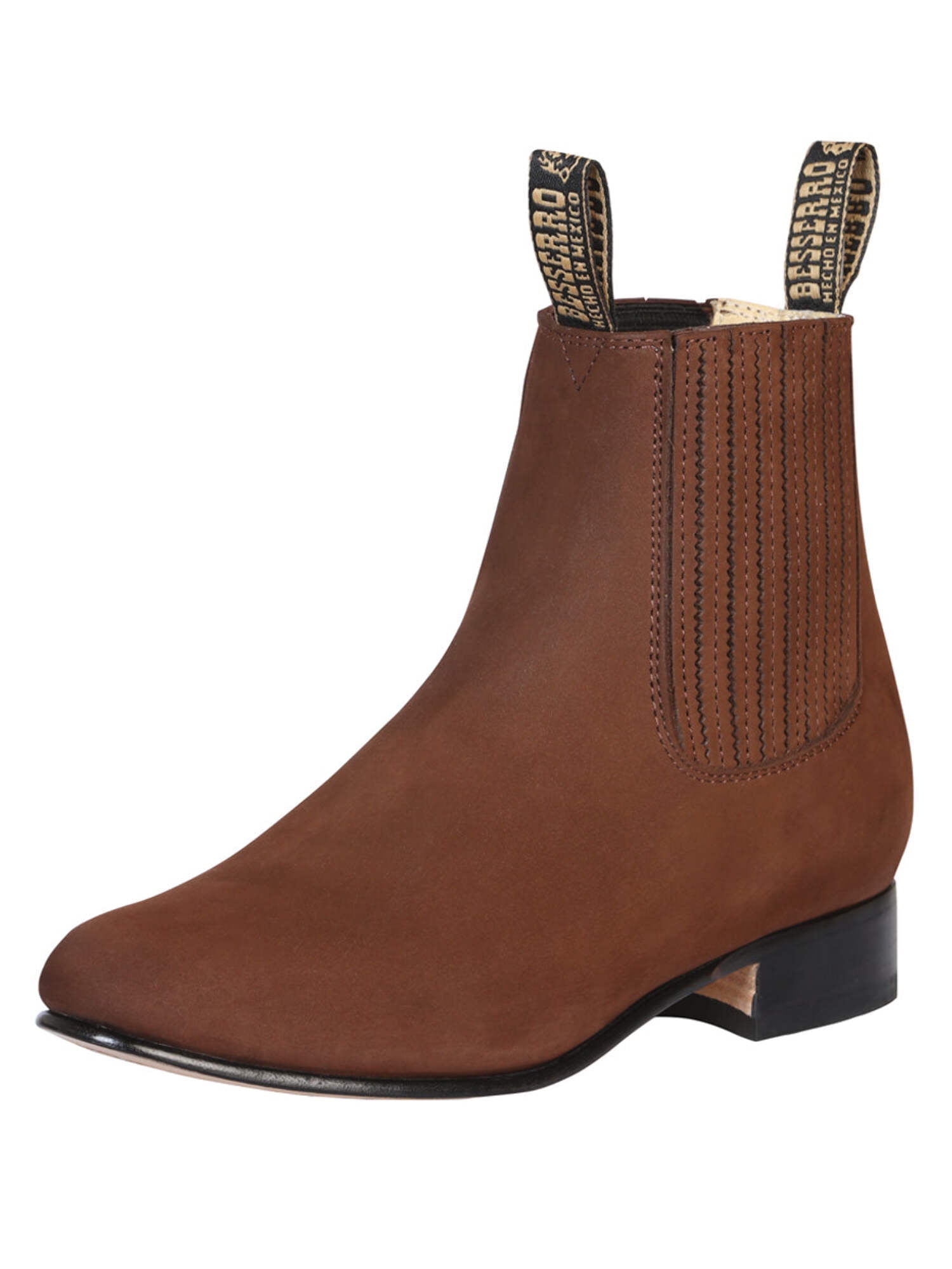 Besserro Men's Camel Nubuck Botin Charro