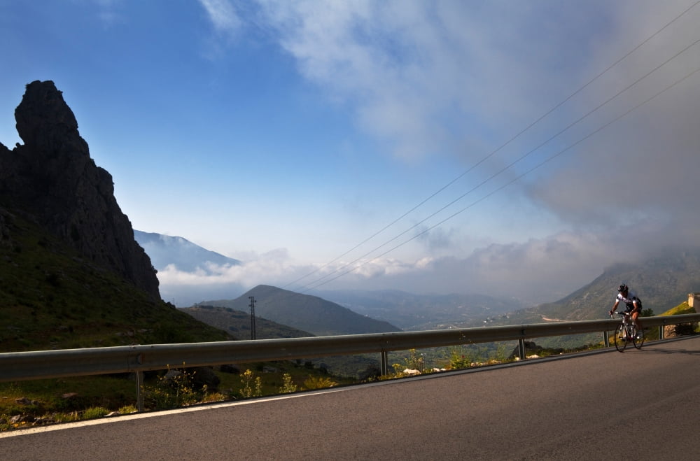 El Boquete de Zafarraya a mountain pass over the Sierra de Tejeda Malaga Province Andalucia Spain Canvas Art - Panoramic Images (36 x 12)