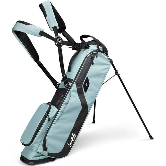 El Camino Golf Bag by Sunday Golf - Lightweight Stand Bag with Double Strap – Easy to Carry – Fits a Full Set of Clubs. Perfect for Walkers, Minimalist Golfers, and Golf Carts (Seafoam)