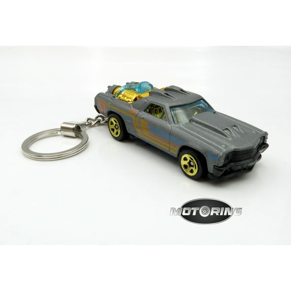 El Camino Silver Gray Car Rare Novelty Keychain 1:64 Diecast