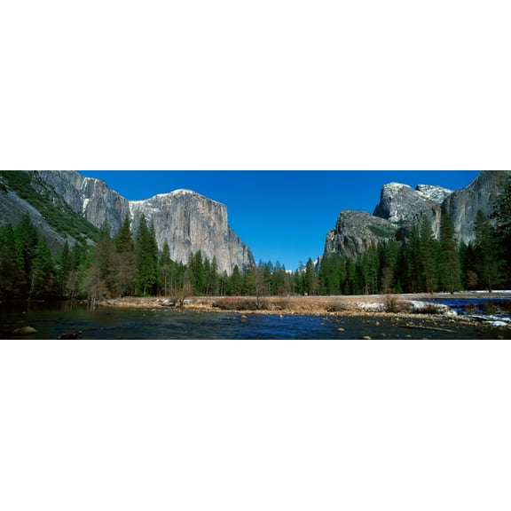 El Capitan Mountain and Merced River Photo Print by Panoramic Images
