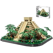 El Castillo Pyramid Building Blocks Sets Mexico Architecture Building Block Toys,1346+PCS