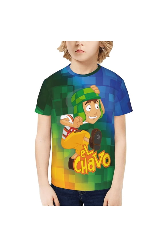 El Ch-avo Del-Ocho Youth T-shirt Short Sleeve Graphic Tops Breathable Shirt Tees