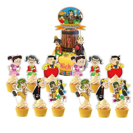 El Chavo Cake Topper Cupcake Set Party Supplies Decoration Birthday Decor Kit