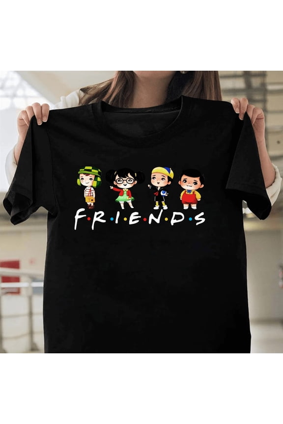 El Chavo Del Ocho Friends TV Show Parody Mexican Sitcom Comedy Funny Art T1130378 Unisex Graphic T-Shirt Soft Cotton, Sizes S-5XL