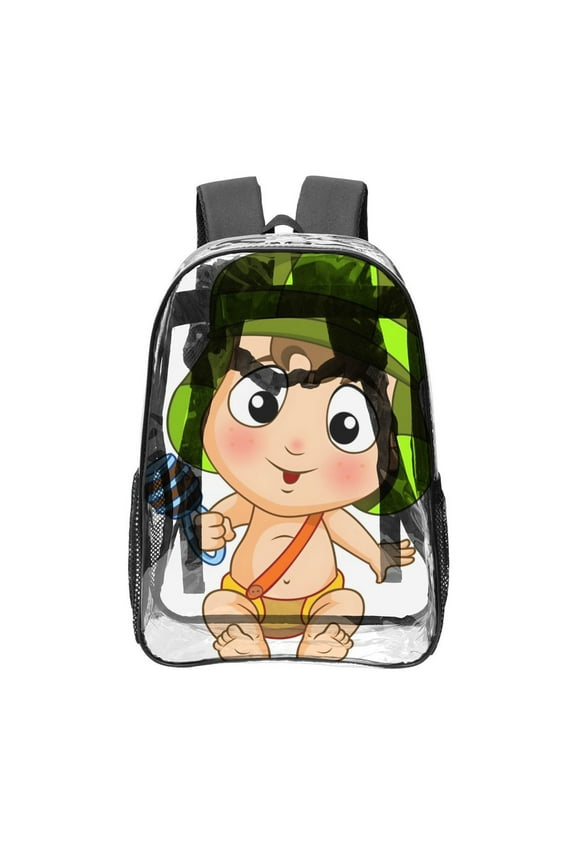 El Chavo Pattern Transparent Backpack Lightweight And fashionable Showcasing Personality And Leading The Trend