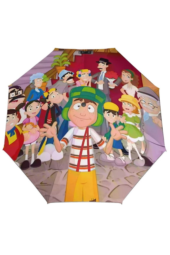 El Chavo del Ocho-theme 3 Fold Auto Umbrella sunshade for Outdoor activities gifts for fans,friends,family and Lovers