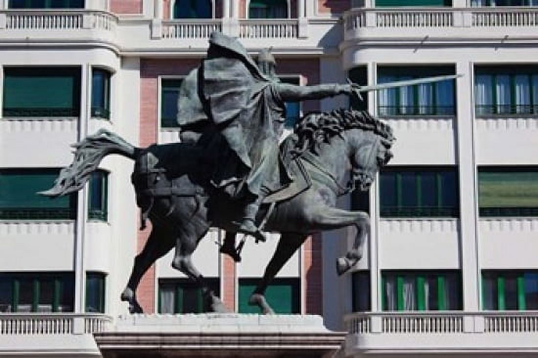 El Cid Statue Burgos Spain Canvas Art - Walter Bibikow DanitaDelimont (19 x 12)