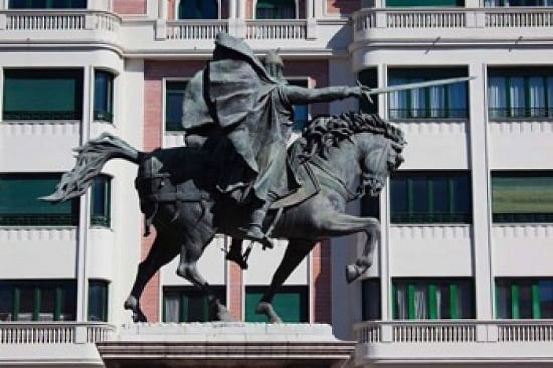 El Cid Statue Burgos Spain Canvas Art - Walter Bibikow DanitaDelimont (38 x 25)