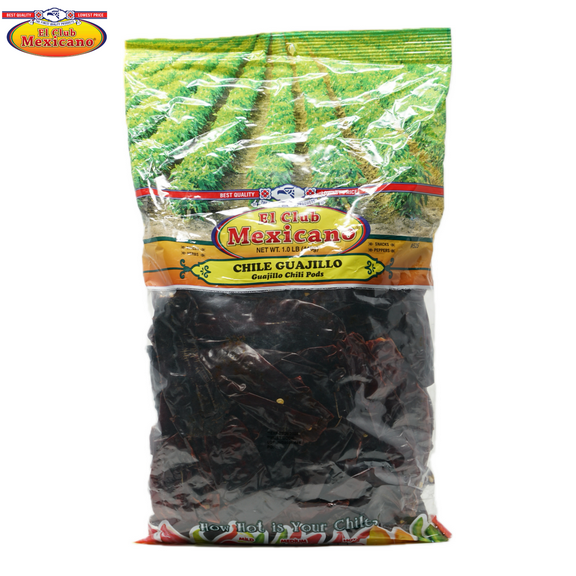 El Club Mexicano Whole Dried Guajillo Chilies (1 lb Package)