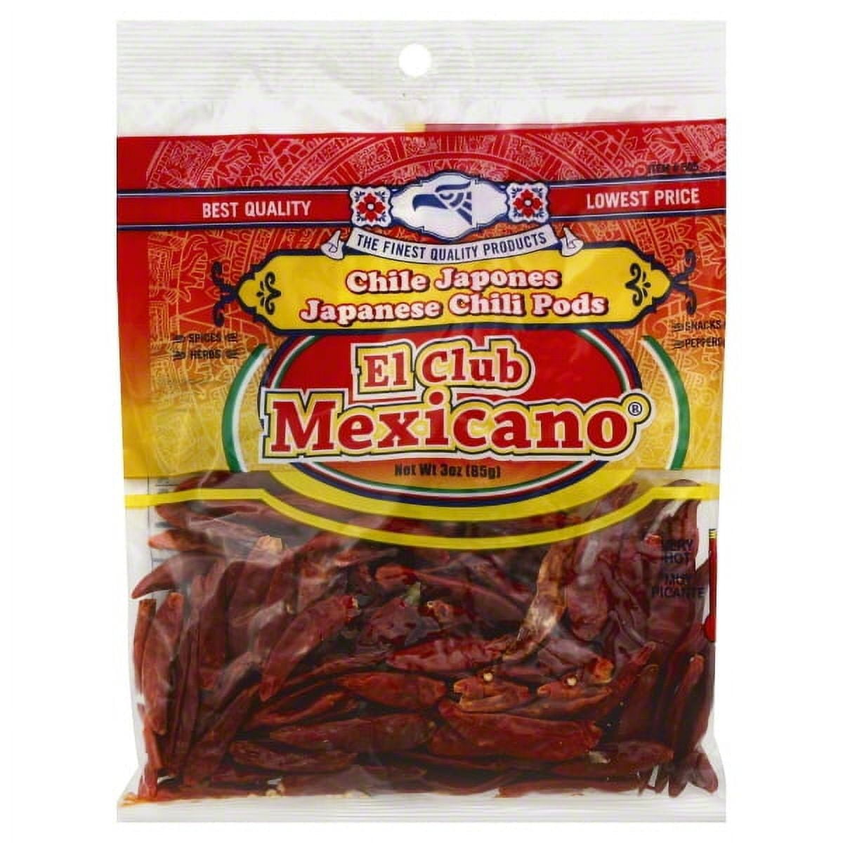 El Club Mexicano Japanese Chili Pods, 3 oz