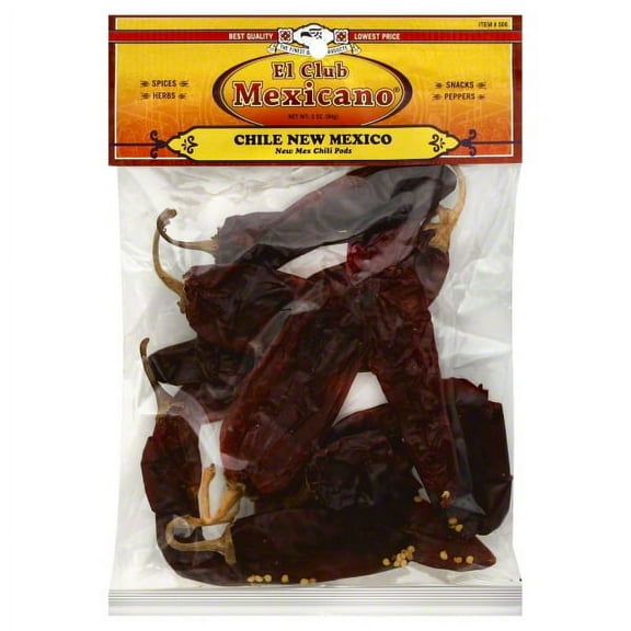 El Club Mexicano New Mex Chili Pods, 3 oz