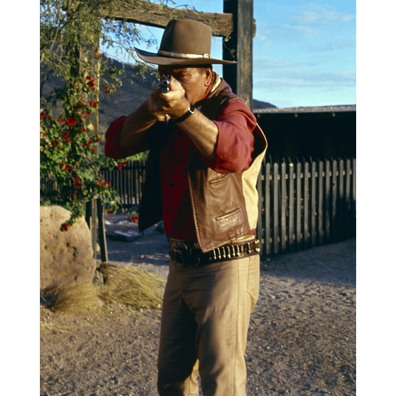 El Dorado John Wayne aiming rifle right at you dramatic image 24x36 Movie Poster HD Aluminum Wall Art