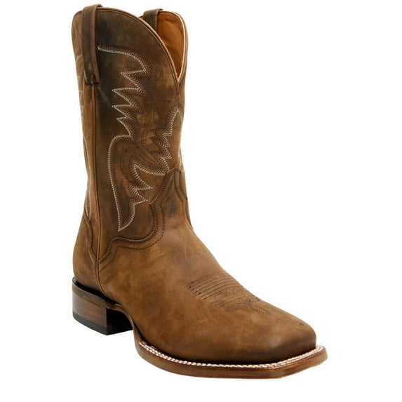 El Dorado Men's Bay Western Boot Broad Square Toe Brown 9.5 D(M) US