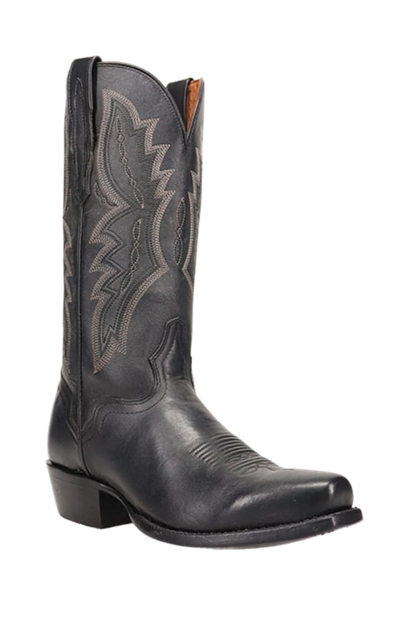 Men's Men'S Handmade Vanquished Calf Western Boot Square Toe Black 9 1/2 EE US
