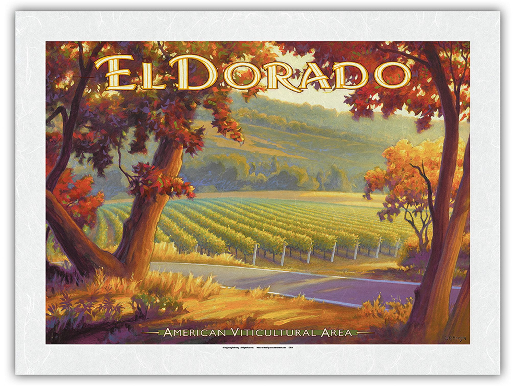 El Dorado Wineries - California Vineyards Wine Country Art by Kerne ...