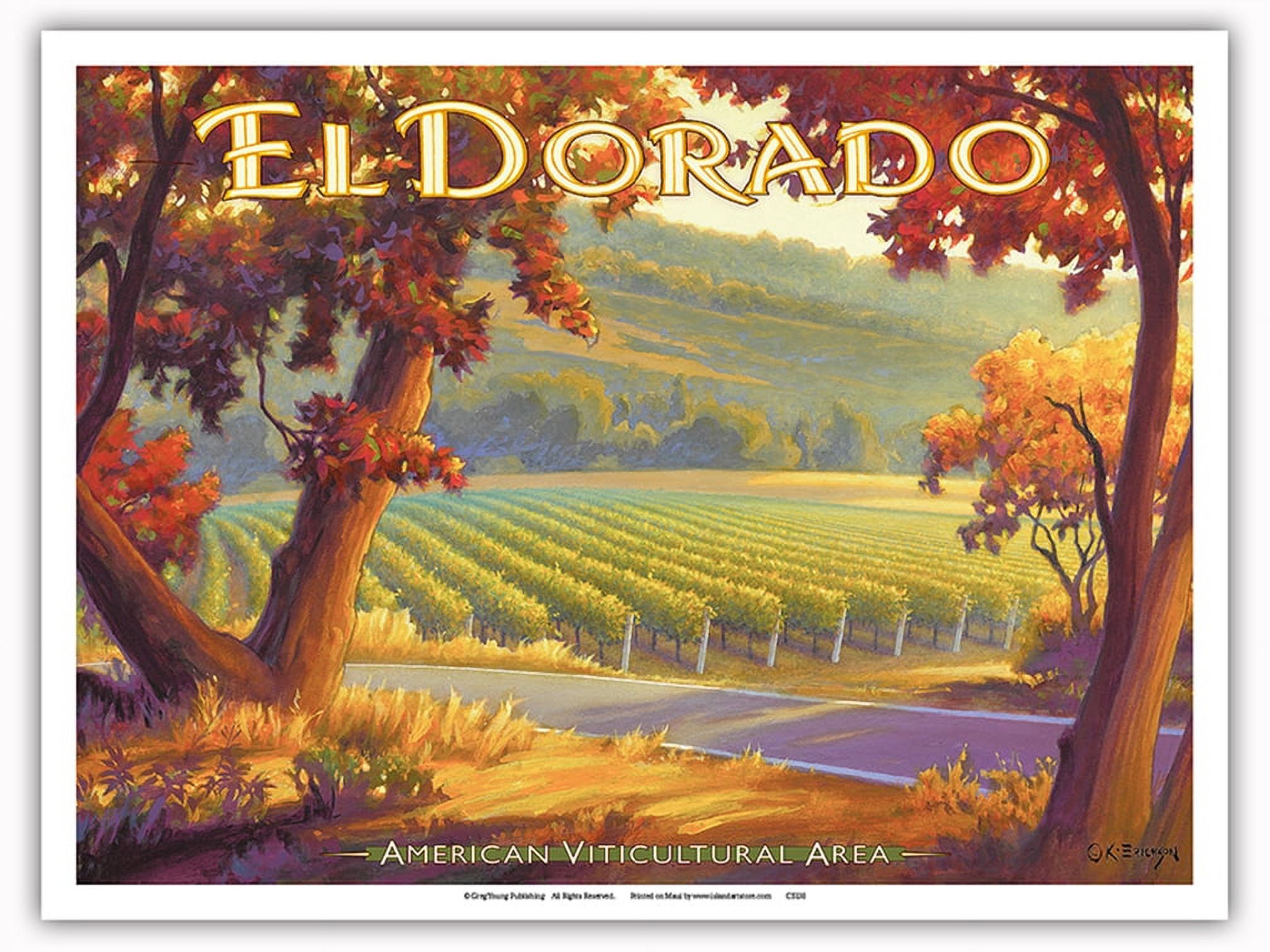 El Dorado Wineries - California Vineyards Wine Country Art by Kerne ...