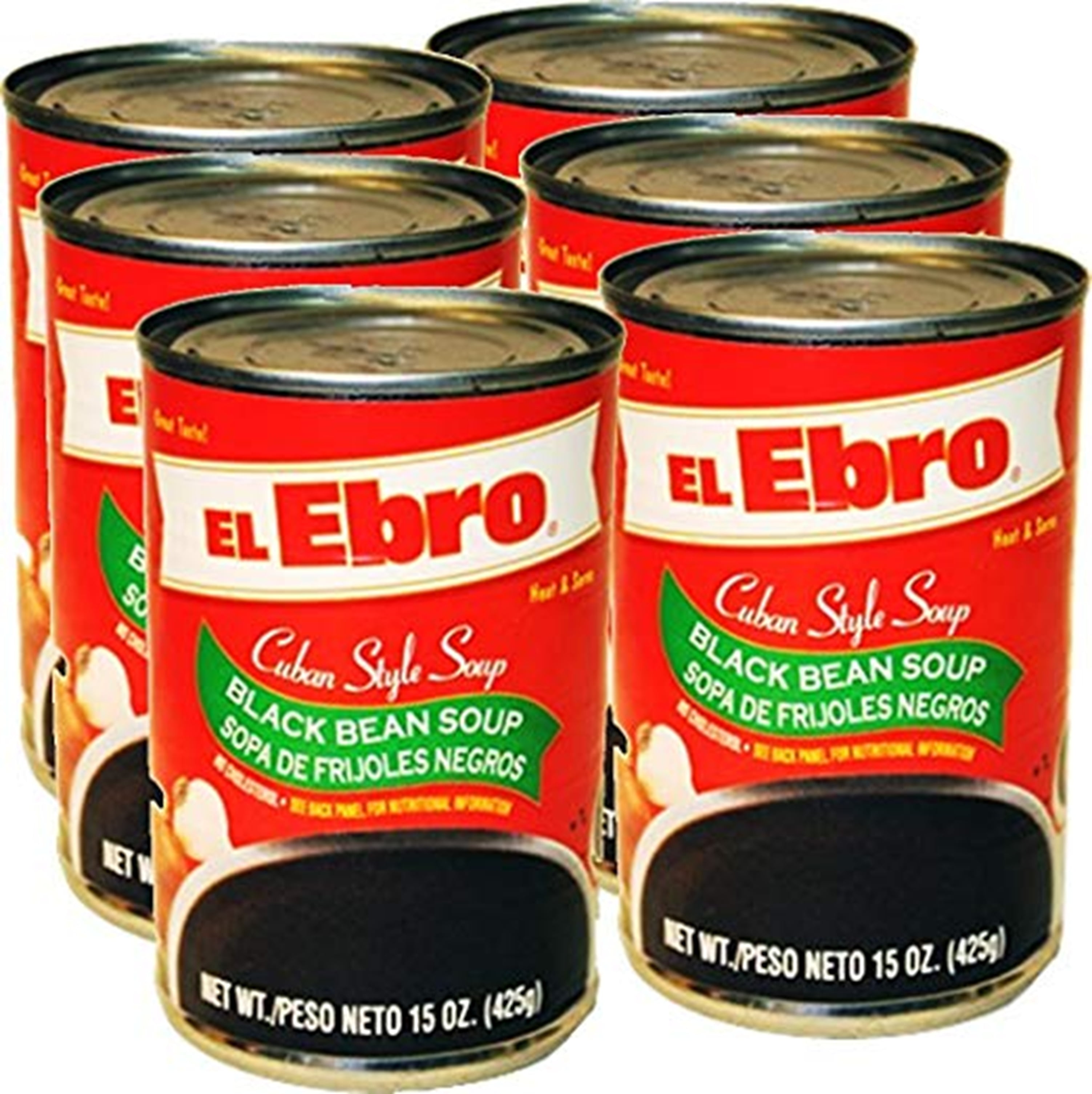 El Ebro Cuban Style Black Beans Soup, 15 oz (Pack of 6)