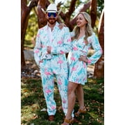 El Flamenco - Shinesty Tropical Flamingo Print Suit  US Jacket 50