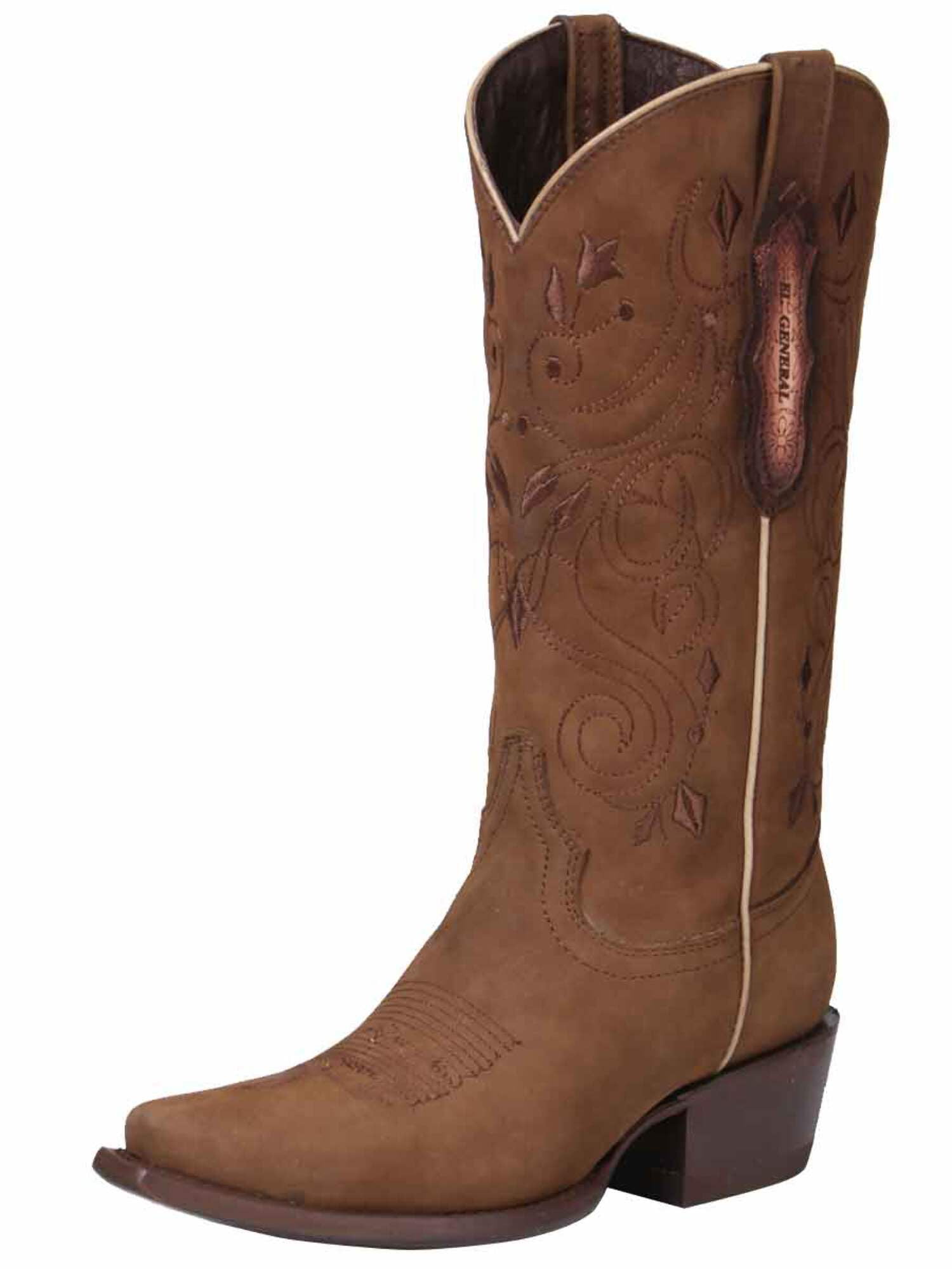 Woman Cowboy boot El General - Leatrher Nobuck  Honey 51125 main image 1