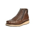 thumbnail image 1 of El General Men’s Brown Woven Ankle Boots with Zipper 45184, 1 of 4