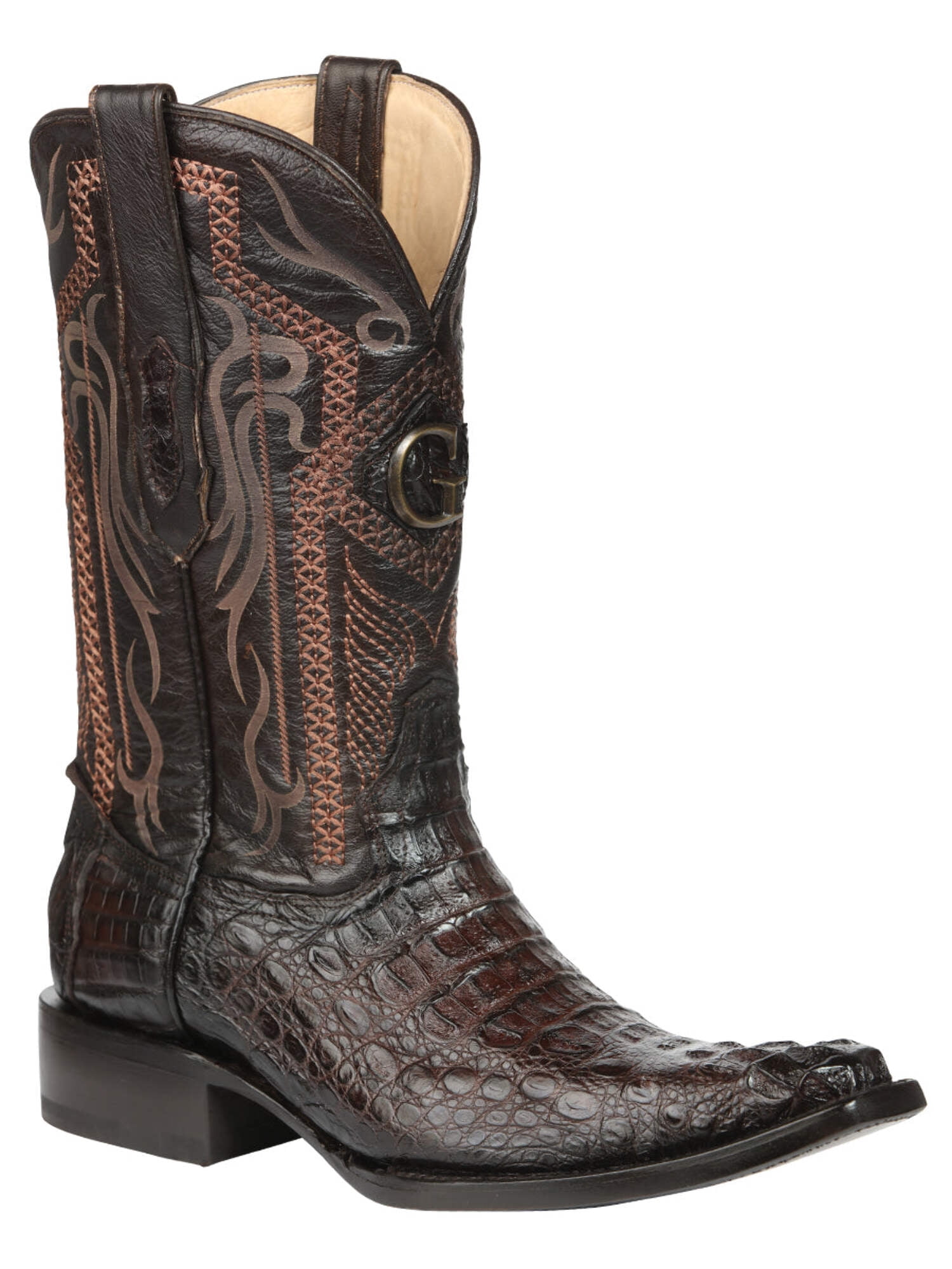 El General Men's Exotic Caiman Belly Cowboy Boots - Brown 45519