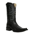 thumbnail image 1 of El General Men's Exotic Lizard Cowboy Boots - Black 45072, 1 of 3