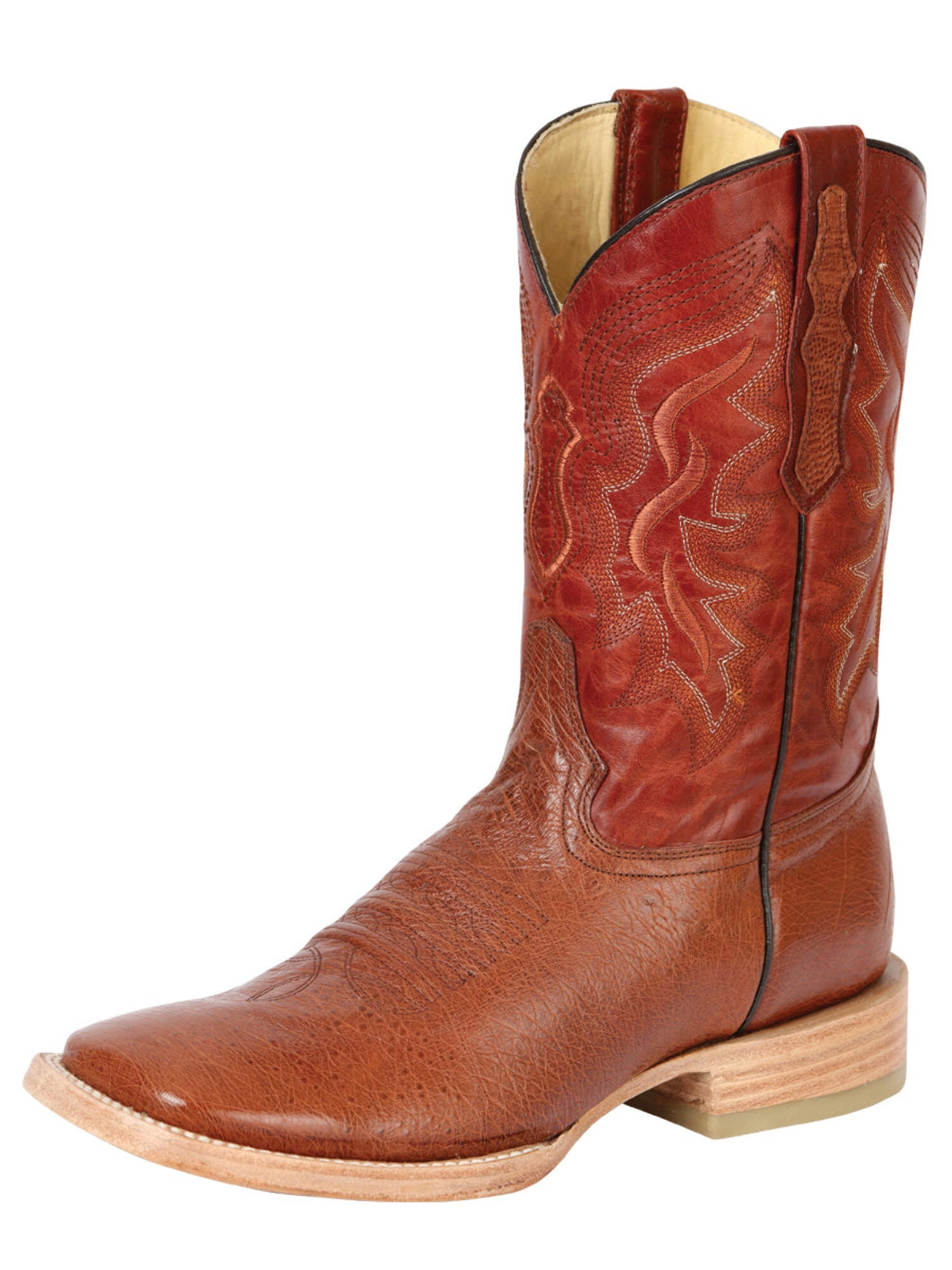 El General Men's Exotic Ostrich Leg Cowboy Boots - Black 45510